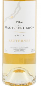 L’ilot de Haut Bergeron Sauternes 2010