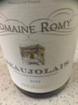 Beaujolais Domaine Romy 2013 review