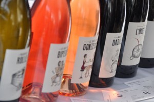 Wine bottles at the RAW artisan wine fair