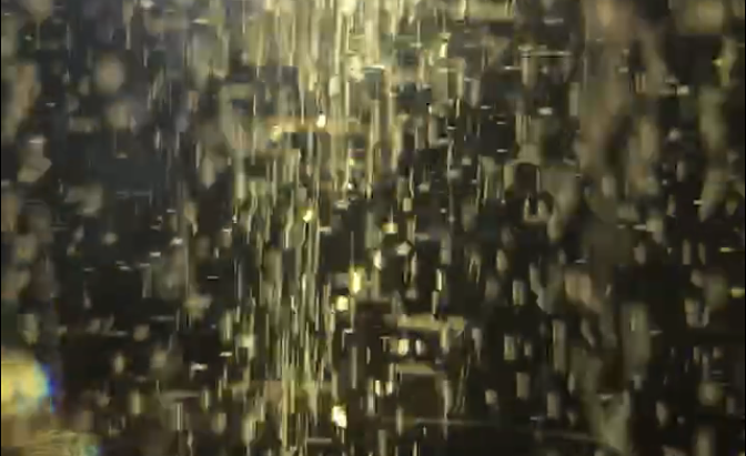 Christmas fizz glass of bubbles