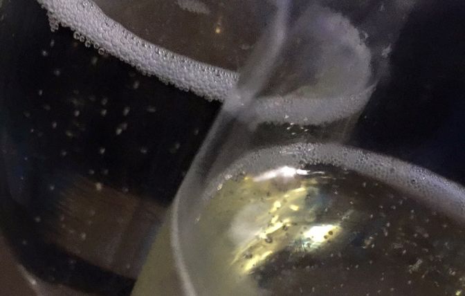 glass of bubbles, christmas fizz