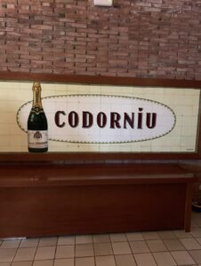 A sign at the home of Codorníu cava