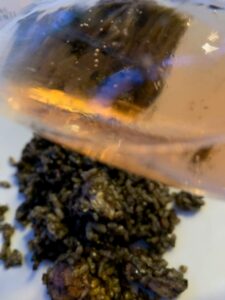 Soot-black paella iin Barcelona with Codorníu cava