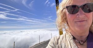 AOC Ventoux Jane Clare at the top of Mont Ventoux